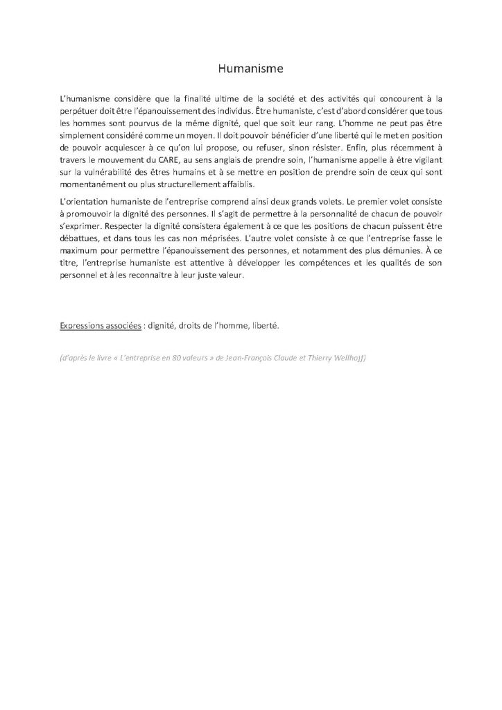 Humanisme Hommes et Projets société de consultants